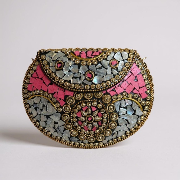 Ramla Beverly Hills Bag – Pink Mosaic | Handmade in Morocco NWOT - Picture 2 of 7